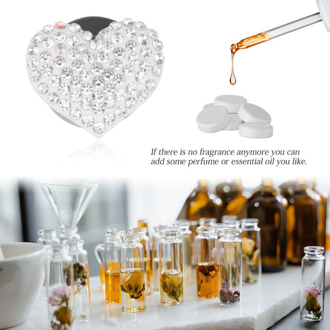 Bling Car Air Fresheners Rhinestone Diffuser Vent Clips Decor Universal Fit