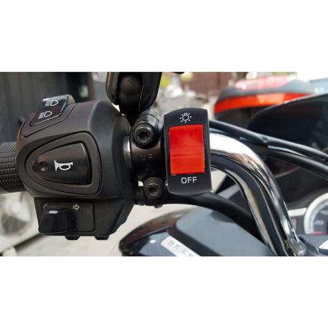 x xotic tech Motorcycle Handlebar Switch ATV Light Toggle Switch w/On Off Push Button For U5 U7 U2 Motorcycles Scooter UTV Electromobile Motorbike(7/8inch 22mm)