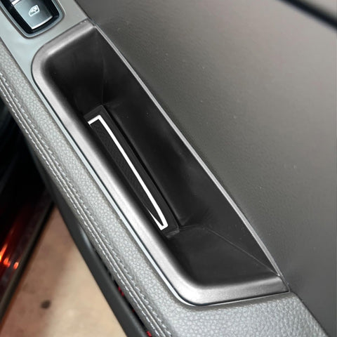 Door Storage Box Tray Organizer Compatible with Porsche Macan S/T/GTS/Turbo 2015-up Interior Car Door Side Handle Insert Pocket Holder Glove Pallet Accessories (4 Packs w/Anti-slip pads)
