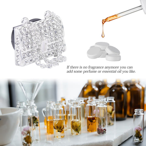 Bling Car Air Fresheners Rhinestone Diffuser Vent Clips Decor Universal Fit