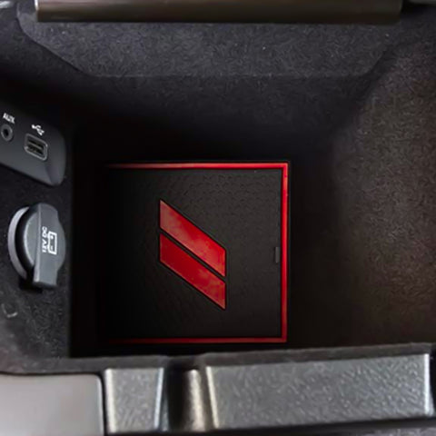 Car Interior Anti-dust Mats Cup Holder Inserts, Door Pocket Center Console Liners Mat Custom Fits Accessories Compatible With Dodge Challenger 2015-2023 (Red, 11pcs)