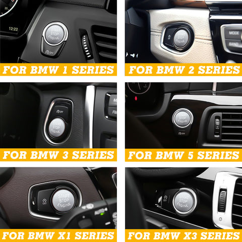 Red Car Engine Start Stop Switch Push Button Cover for BMW F30 F10 F15 F25 F48 X1 X3 X4 X5 X6 (F Class with OFF Button)