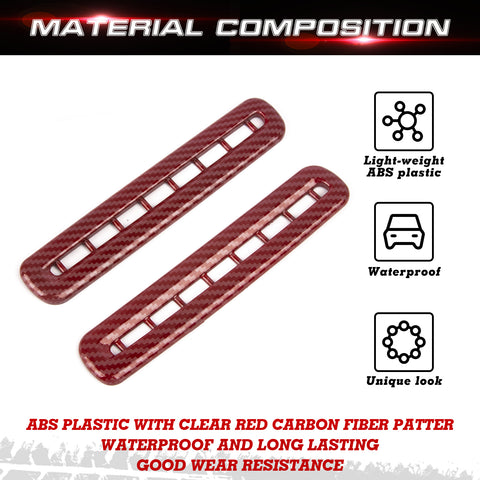 Door AC Outlet Vent Cover Trim Compatible with Dodge Challenger 2015-up Interior Accessories Decoration 2Pcs/Set