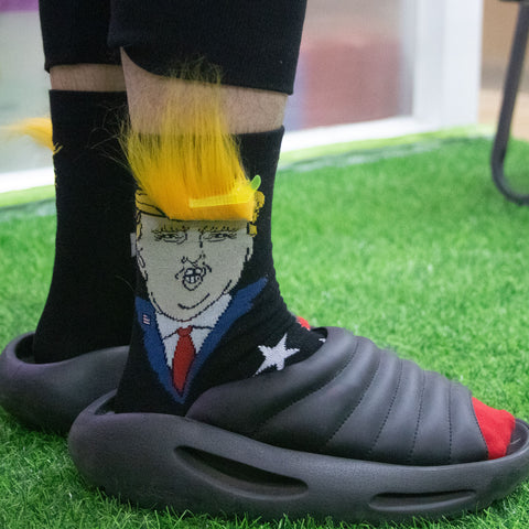 Donald Trump 2024 President MAGA Socks Men's Women's Cotton Novelty Crew Socks