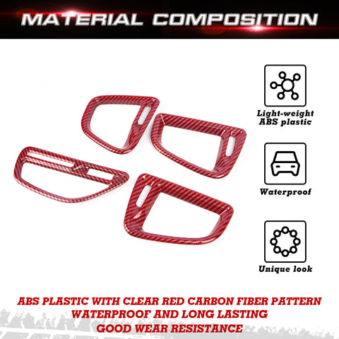 4X Center Console Air Conditioner Outlet Vent Cover Trim for Challenger 2015-up