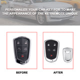TPU Key Fob Cover w/Keychain For Cadillac ATS CT6 XT5 CTS XTS Escalade #HYQ2AB