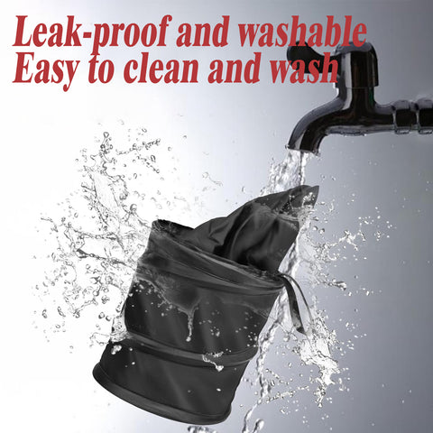 Leak-proof Car Trash Can w/Lid Pop up Waste Litter Storage Holder Bin Combo Kit