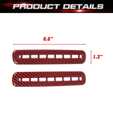 Door AC Outlet Vent Cover Trim Compatible with Dodge Challenger 2015-up Interior Accessories Decoration 2Pcs/Set