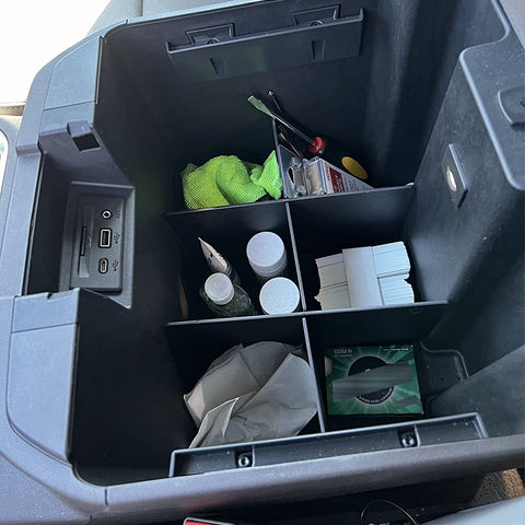 Center Console Organizer Divider Compatible with Chevy Silverado 1500 or GMC Sierra 1500 2019-2022, Chevy Silverado or GMC Sierra 2500/3500HD 2020-2023 (Full Console w/Bucket Seats ONLY)