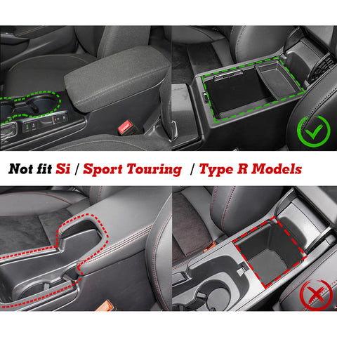 Center Console Insert Tray Armrest Box Storage Organizer For Honda Civic 2022-up
