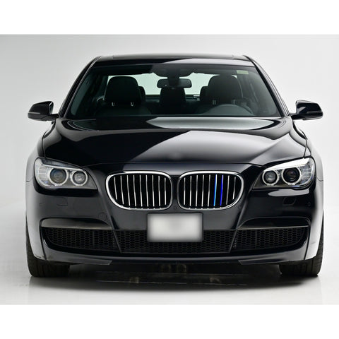 x xotic tech M-Colored Stripe Grille Insert Trims Compatible with BMW 7 Series F01/F02 2013 2014 2015 730i 740i 750i 760i 730Li 740Li 750Li 760Li Kidney Grill (9-Beams Standard Grille)