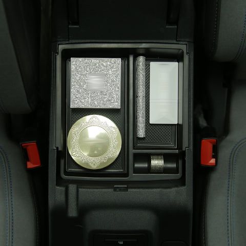 Center Console Organizer, Compatible with Ford Bronco 2021 2022 2023 2024 2/4-Door, Armrest Secondary Storage Box Insert Upper Tray Accessories