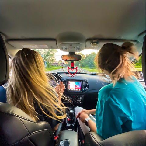 x xotic tech JDM Devil Shaped Tsurikawa Subway Train Bus Handle Straps Drift Charm Rear Bumper Warning Loops Ring for Cars, SUV Interior Exterior Decoration