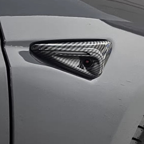 Turn Signal Side Camera Full Protection Cover HW4.0 Compatible with Tesla Model 3 2024/ Model Y 2023.7-2024, 2Pcs Side Marker Indicator Cap Decoration Accessories