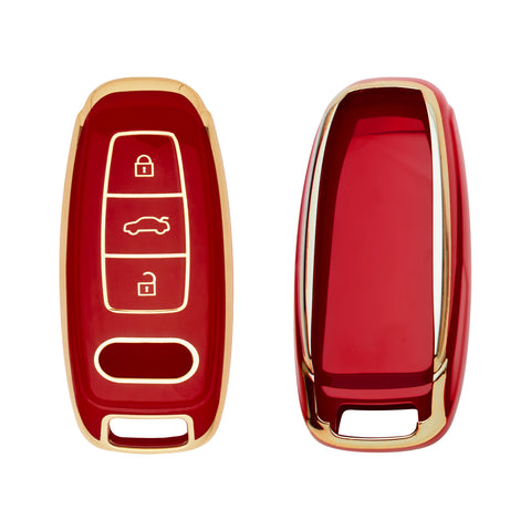 2X TPU Full Cover Smart Key Fob Cover For Audi A3 S3 S6 RS6 S7 2020-2022