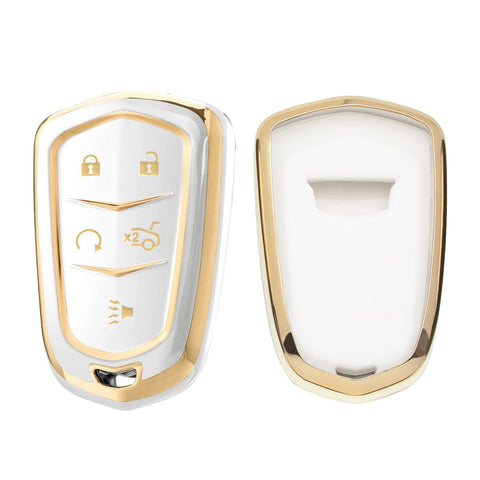 2X TPU Full Cover Smart Key Fob Cover For Cadillac CT6 XT5 CTS 2016-2019