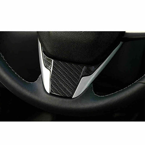 Carbon Fiber Pattern Inner Steering Wheel Cover Trim For Honda Civic DX EX 16-21,CRV 2017-2022