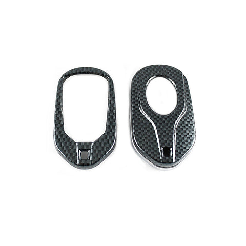 Carbon Fiber Remote Key Cover Case Fob w/keychain For Maserati Ghibli 2013-up Levante 2017+