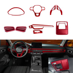 Red Pillar Speaker Side AC Vent Outlet Frame Decor Trim For Honda Civic 2022-up