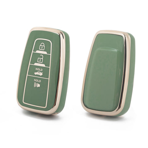 Green TPU Full Seal Remote Control Key Fob Cover For Toyota Camry C-HR 2018-UP
