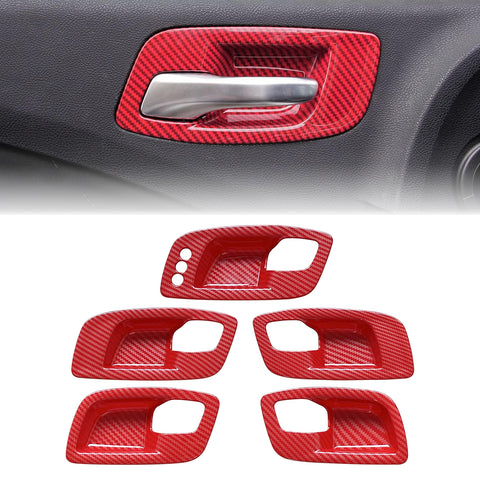 Carbon Look Door Handle Bowl Trim For Charger 2011-23 Chrysler 300 2015-2023