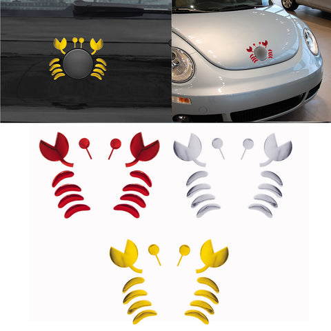 1pc x 3D Silver Chrome Devil Demon Sticker Decal Auto Car Emblem Decal Decoration