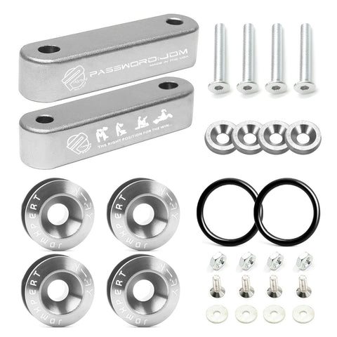 JDMPASSWORD Hood Vent Spacer Riser Kit For Honda Civic EK EF 88-00 Acura Integra