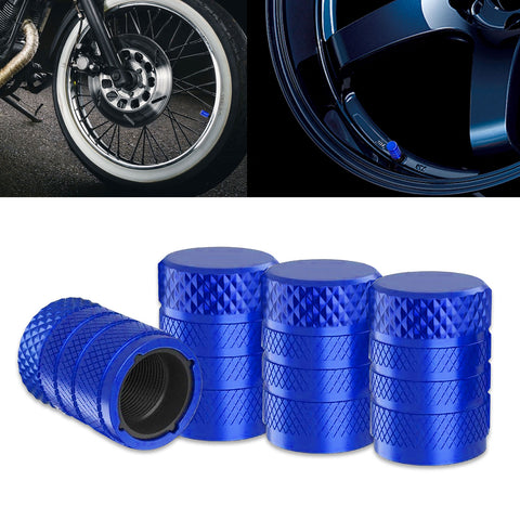 Xotic Tech 4pcs Tire Valve Stem Cover Caps Anodized Aluminum Alloy, Corrosion Resistant Leak-Proof Wheel Valve Cap Set Exterior Accessories, Universal for Cars Trucks Motorcycles SUVs and Bikes