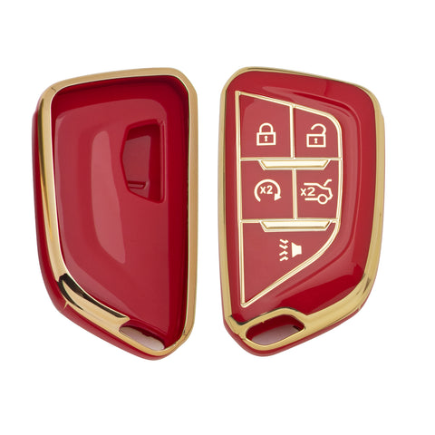 2X TPU Full Cover Remote Key Fob Holder For Cadillac CT5 Escalade 2020-2023