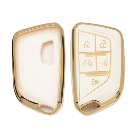 2X TPU Full Cover Remote Key Fob Holder For Cadillac CT5 Escalade 2020-2023