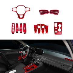 Sporty Style Red Door Handle Bowl Side AC Vent Decor Trim For Honda Civic 22-up