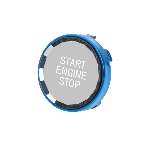Crystal Blue Engine Start Stop Switch Button Cover For BMW 3 Series E90 E91 E92
