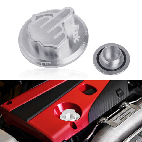Aluminum Middle Finger Pattern Engine Oil Filler Fuel Filter Tank Cap Cover For Honda Acura