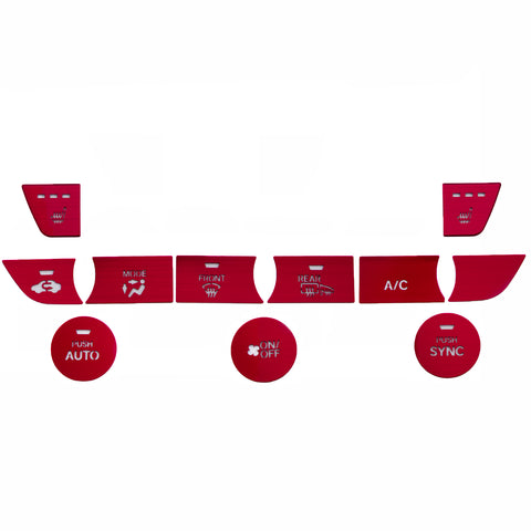 Red Aluminum Center Console Dashboard Switch Cover Trim For Honda Accord 2018-21