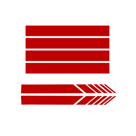 Auto Exterior Decor Front Hood Fender + Rear View Mirror Overlay Stickers Kit