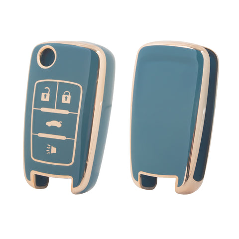 2X Flip Full Cover Remote Key Fob Cover For Chevrolet Camaro Cruze Equinox