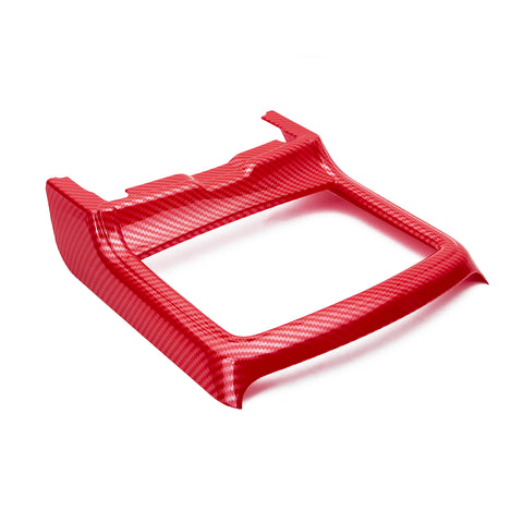 Carbon Fiber Texture Central Cup Holder Frame Trim Cover For Dodge Charger 2011-23