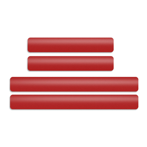 3D/4D Carbon Fiber Texture Door Sill Vinly Scratch Protection Cover Sticker