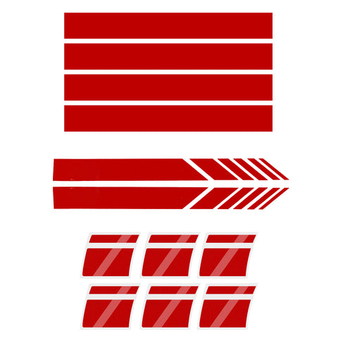 Universal For Auto Front Fender Hood + Rearview Mirror + Wheels Hub Rim Stickers