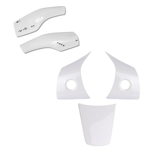 Carbon Fiber ABS Set Steering Paddle Shifter Trim Cover For Tesla Model 3 2017-2023 & Model Y 2020-up