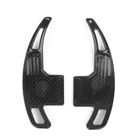 Carbon Fiber Pattern Paddle Shifter Extension Cover For Ford Mustang 2015-2023