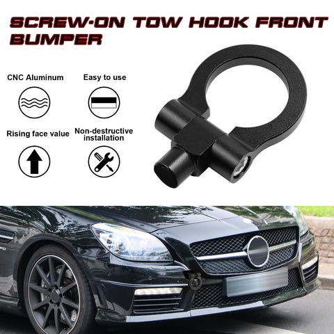 Set Front Bumper Towing Strap+Tow Hook For Mercedes-Benz C E S CLA GLK ML Class