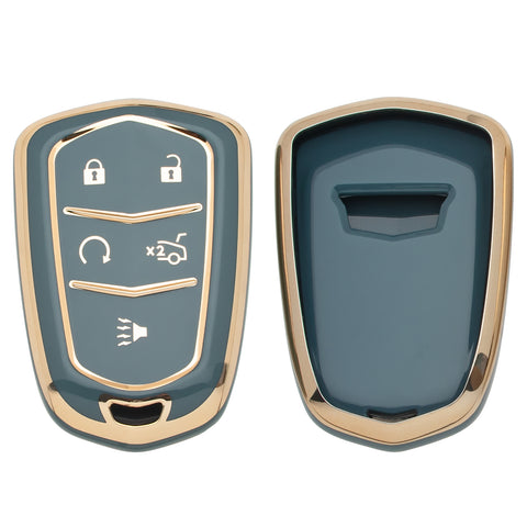 2X TPU Full Cover Smart Key Fob Cover For Cadillac CT6 XT5 CTS 2016-2019