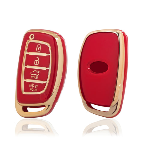 2X White TPU Full Cover Remote Key Fob Cover For Hyundai Elantra Ioniq Sonata