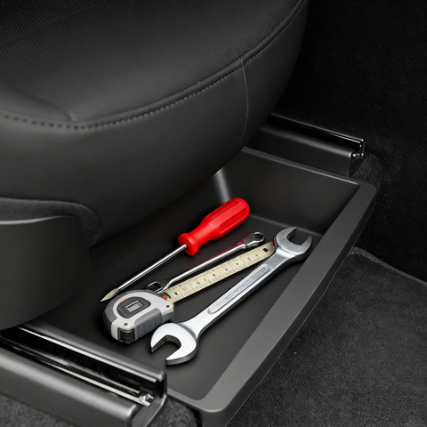 Front Seat Underseat Storage Box Organizer Accessories For Tesla Model Y Juniper