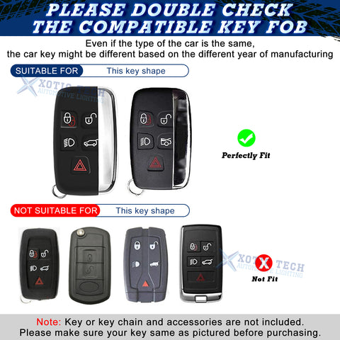 Iron Armor Style Red Full Cover Remote Key Fob Cover For Range Rover 2013-2017