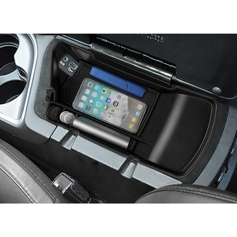 Center Console Organizer, Insert Armrest Secondary Storage Box Tray Accessories Compatible with Dodge Challenger 2015-2023