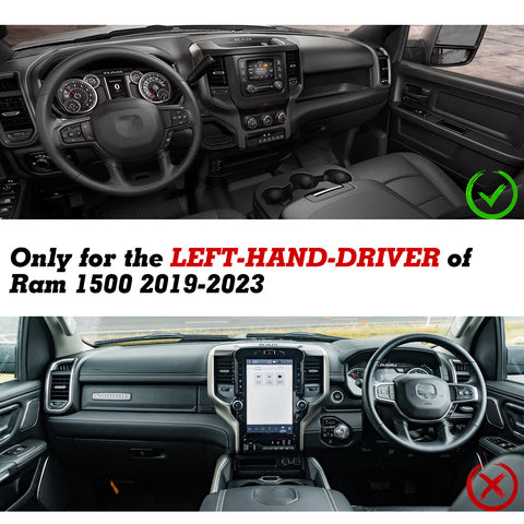 Door Side Organizer Tray, Insert Driver and Passenger Door Armrest Pocket Storage Box Compatible with Ram 1500 2019-2023 (Not fit Ram 2500 and Ram 3500) - 4PCS