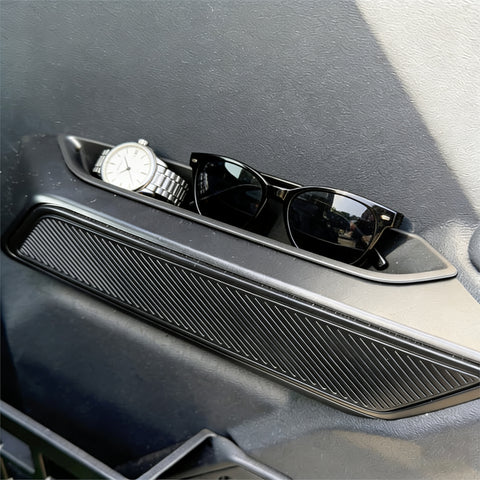 x xotic tech Door Side Handle Storage Box Compatible with Ford Bronco 2021-2025 Interior Accessories, Door Grab Armrest Phone Pocket Insert Organizer Tray Container w/Black Mat