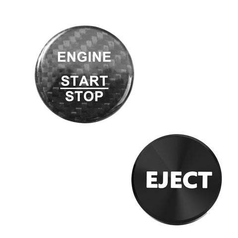 Set Red Carbon Engine Start + Cigarette Lighter Eject Button Trim For Mercedes B C E S G CL SL ML GL CLA CLS GLA GLC GLK GLE GLS Class W176 W246 W205 X253 X156 C117